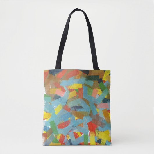 Moderne Abstracte geometrische rechthoeken schilde Tote Bag (Voorkant)