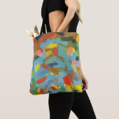 Moderne Abstracte geometrische rechthoeken schilde Tote Bag (Dichtbij)