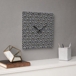 Moderne abstracte geometrische ritme patroon 1282 vierkante klok