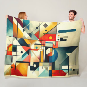 Moderne Abstracte Geometrische Schilderkunst Fleece Deken