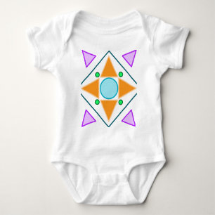 Moderne Abstracte Geometrische Steruitbarsting Romper