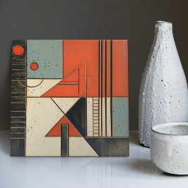 Moderne Abstracte geometrische symmetrie uit het m Tegeltje