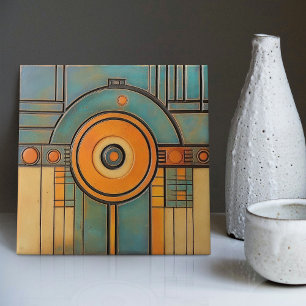 Moderne Abstracte geometrische symmetrie uit het m Tegeltje