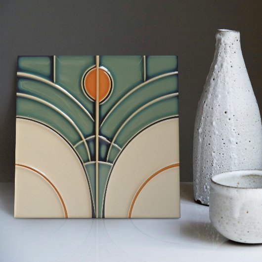 Moderne Abstracte geometrische symmetrie uit het m Tegeltje