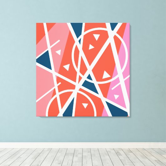 Moderne abstracte geometrische tekencanvasafdruk canvas afdruk (Insitu (Houten vloer))