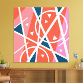 Moderne abstracte geometrische tekencanvasafdruk canvas afdruk (Insitu (Woonkamer))