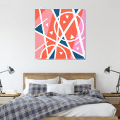 Moderne abstracte geometrische tekencanvasafdruk canvas afdruk (Insitu (Slaapkamer))