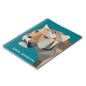 Moderne Abstracte Geometrische tijgernaam Notitieboek (Linkerzijde)