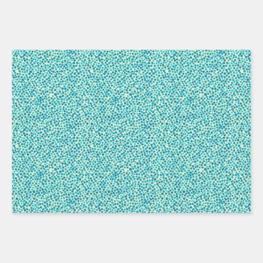 Moderne Abstracte geometrische turquoise Waterverf Inpakpapier Vel (Voorkant 3)