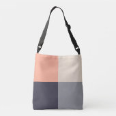 Moderne Abstracte geometrische vierkanten Neutral  Crossbody Tas (Achterkant)