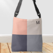 Moderne Abstracte geometrische vierkanten Neutral  Crossbody Tas