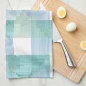 Moderne Abstracte geometrische vierkanten Patroon Theedoek (Quarter Fold)