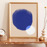 Moderne Abstracte geometrische vormen Blauwe beige Poster<br><div class="desc">Moderne Abstracte geometrische vormen Blauwe Beige Wall Poster</div>