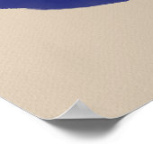 Moderne Abstracte geometrische vormen Blauwe beige Poster (Hoek)