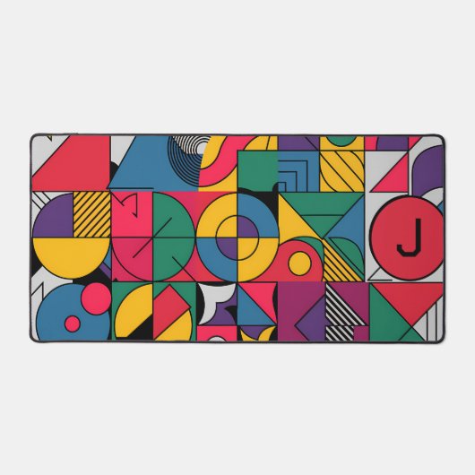 Moderne Abstracte geometrische vormen Bureaumat (Voorkant)