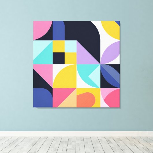 Moderne Abstracte geometrische vormen Canvas Afdruk (Insitu (Houten vloer))
