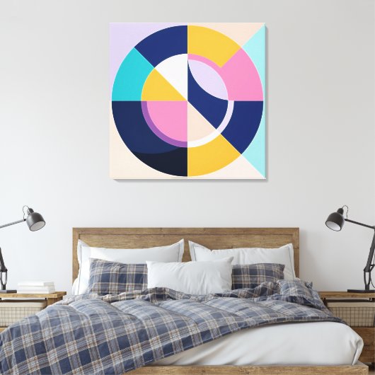 Moderne Abstracte geometrische vormen Canvas Afdruk (Insitu (Slaapkamer))