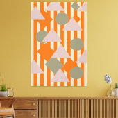 Moderne abstracte geometrische vormen en strepen,  canvas afdruk (Insitu (Woonkamer))