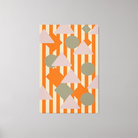 Moderne abstracte geometrische vormen en strepen,  canvas afdruk (Voorkant)