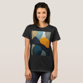 Moderne Abstracte Geometrische Vormen Getextureerd T-shirt (Voorkant volledig)