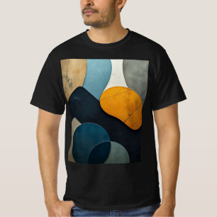 Moderne Abstracte Geometrische Vormen Getextureerd T-shirt