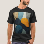 Moderne Abstracte Geometrische Vormen Getextureerd T-shirt (Voorkant)
