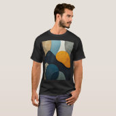 Moderne Abstracte Geometrische Vormen Getextureerd T-shirt (Voorkant volledig)