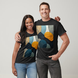 Moderne Abstracte Geometrische Vormen Getextureerd T-shirt