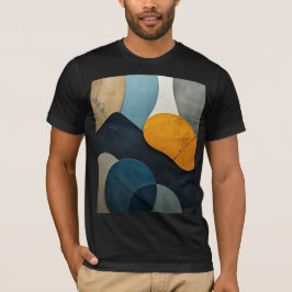 Moderne Abstracte Geometrische Vormen Getextureerd T-shirt