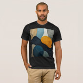 Moderne Abstracte Geometrische Vormen Getextureerd T-shirt (Voorkant volledig)