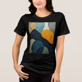 Moderne Abstracte Geometrische Vormen Getextureerd Tri-Blend Shirt