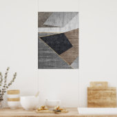 Moderne Abstracte geometrische vormen Wall Art Pos Poster (Keuken)