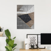 Moderne Abstracte geometrische vormen Wall Art Pos Poster (Thuiskantoor)