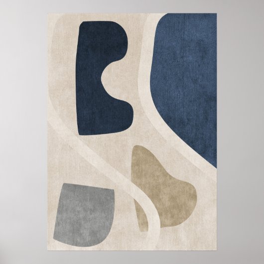 Moderne Abstracte geometrische vormen Wall Art Pos Poster (Voorkant)