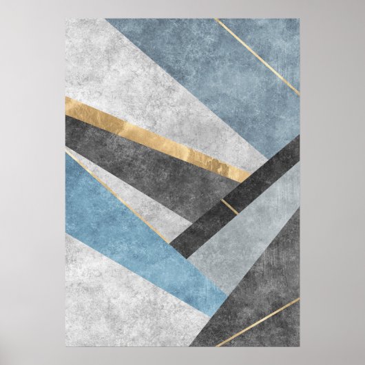 Moderne Abstracte geometrische vormen Wall Art Pos Poster (Voorkant)