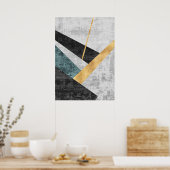 Moderne Abstracte geometrische vormen Wall Art Pos Poster (Keuken)