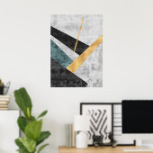 Moderne Abstracte geometrische vormen Wall Art Pos Poster (Thuiskantoor)