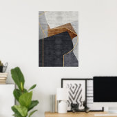 Moderne Abstracte geometrische vormen Wall Art Pos Poster (Thuiskantoor)