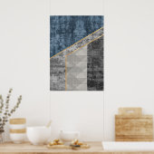 Moderne Abstracte geometrische vormen Wall Art Pos Poster (Keuken)