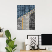 Moderne Abstracte geometrische vormen Wall Art Pos Poster (Thuiskantoor)