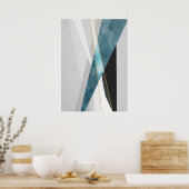 Moderne Abstracte geometrische vormen Wall Art Pos Poster (Keuken)