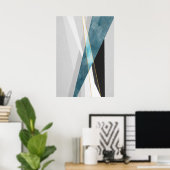 Moderne Abstracte geometrische vormen Wall Art Pos Poster (Thuiskantoor)