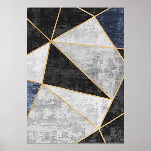 Moderne Abstracte geometrische vormen Wall Art Pos Poster (Voorkant)