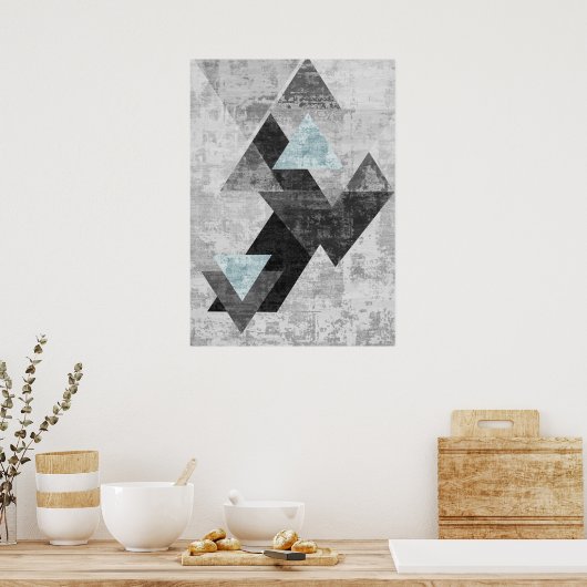 Moderne Abstracte geometrische vormen Wall Art Pos Poster (Keuken)