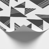 Moderne Abstracte geometrische vormen | Zwart-wit Cadeaupapier (Hoek)