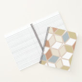 Moderne abstracte geometrische vormgeving blauw gr notitieboek (Binnen)