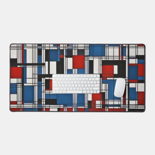 Moderne Abstracte geometrische wandkunst Bureaumat (Keyboard & Muis)