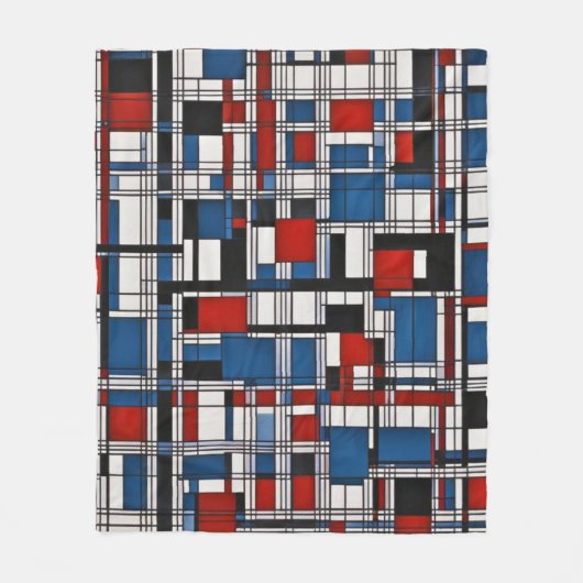 Moderne Abstracte geometrische wandkunst Fleece Deken (Voorkant)