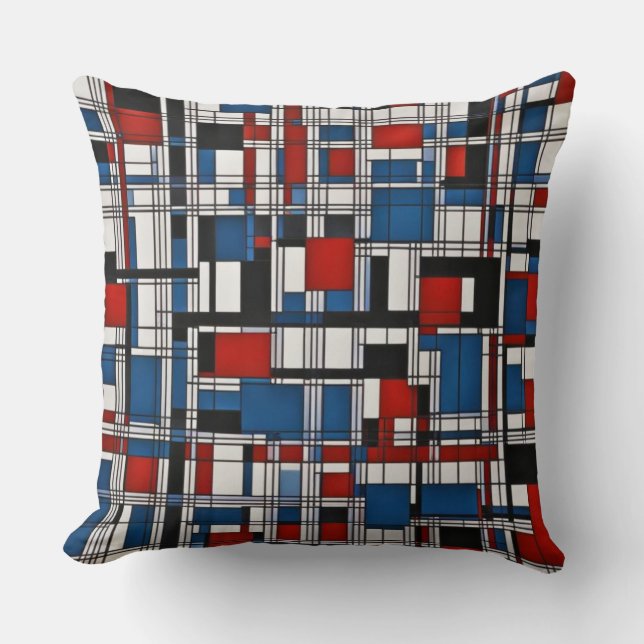 Moderne Abstracte geometrische wandkunst Kussen (Voorkant)