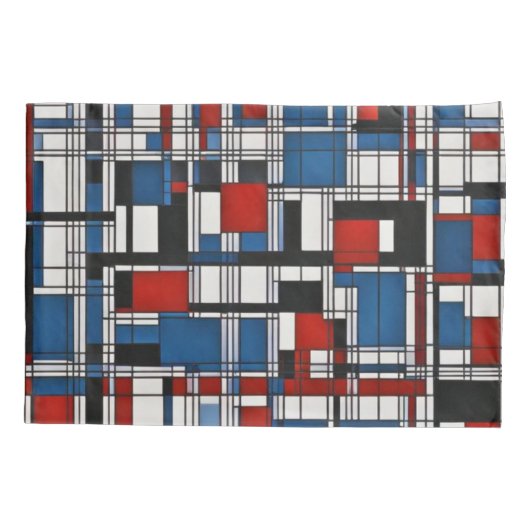 Moderne Abstracte geometrische wandkunst Kussensloop (Achterkant)